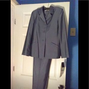Pinned-Stripe Kasper Suit